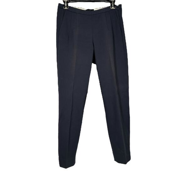 J. Crew Navy Blue Mid‎ Rise Ankle Dress Pants Size 0 - Picture 1 of 13
